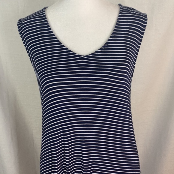 GAP Navy and White Striped Maxi Dress with Open Back - Picture 6 of 13